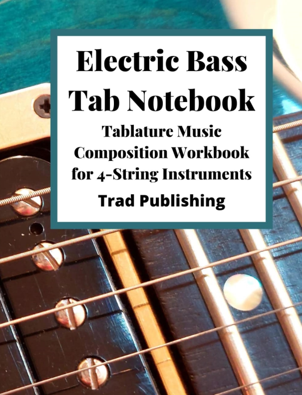 four string electric bass tablature notebook cover